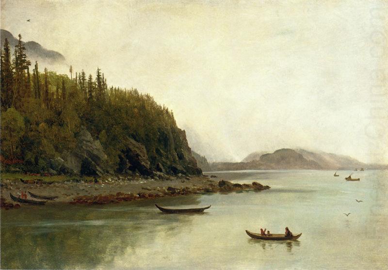 Albert Bierstadt Indians Fishing china oil painting image